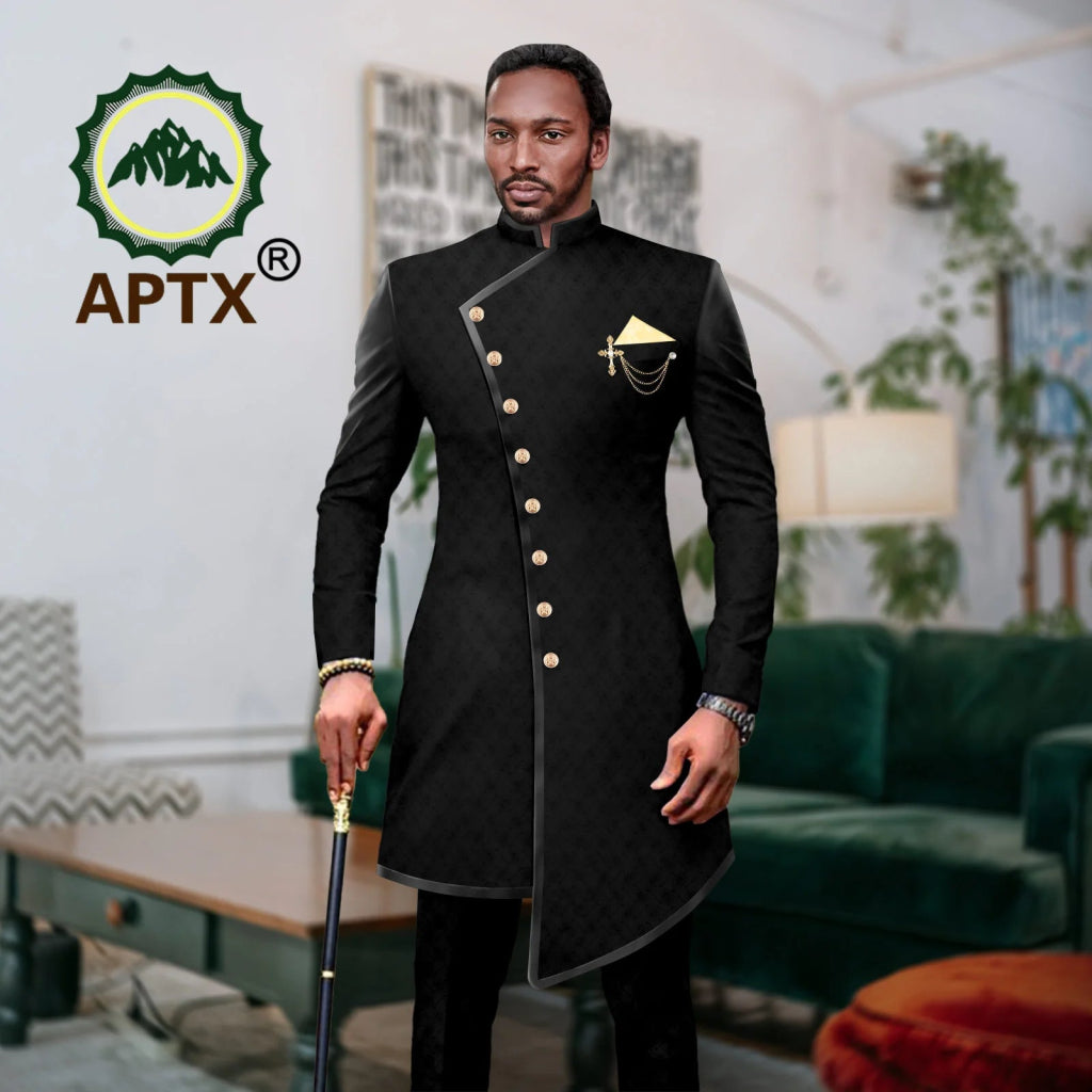 Men’s African Bazin Riche Suit | Wedding, Business & Party Formal Attire - Free Delivery Worldwide only at Flexi Africa