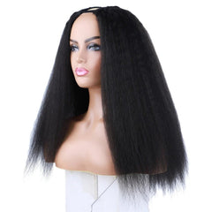 Natural Black U - Part Wig Heat Resistant Synthetic Hair 16 - 22" - Free Delivery Worldwide only at Flexi Africa