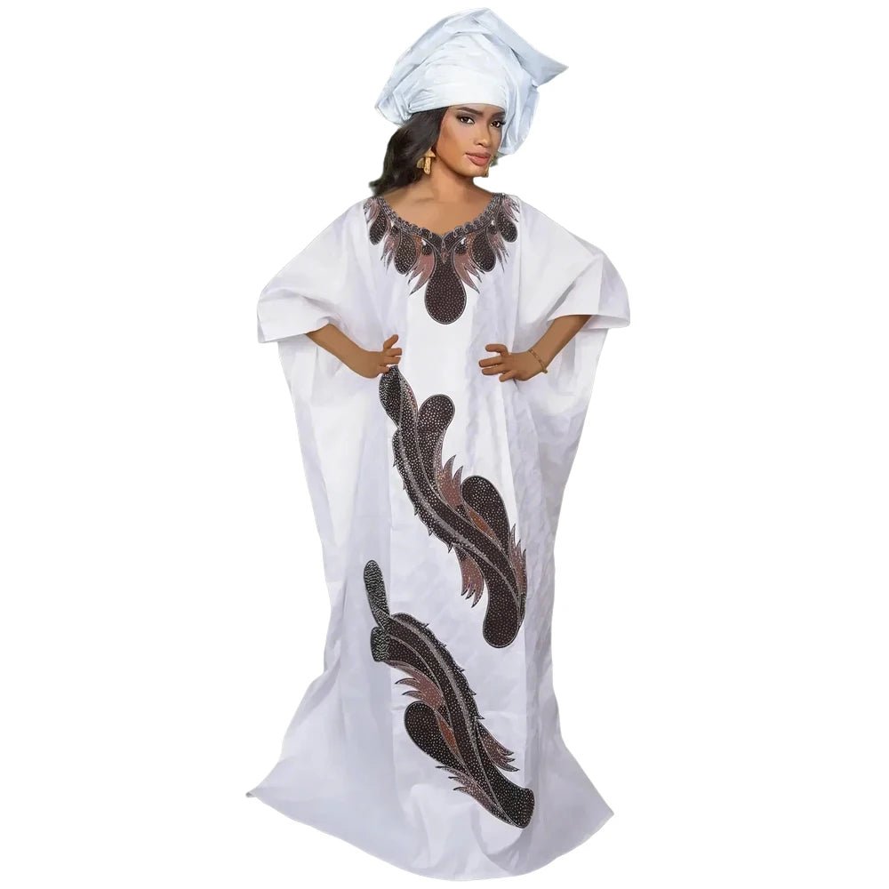 African Clothes for Women African Dashiki Robe Bazin Design Wedding Party Dresses - Free Worldwide only at Flexi Africa