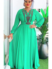 Plus Size African Maxi Dresses for Women: Elegant Evening Party Long Dress, Kaftan & Muslim Chiffon Fashion - Free Delivery Worldwide only at Flexi Africa