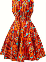 Plus Size Women's Fitted Waist Belt Dress – Flattering Elegant Curve - Enhancing Design - Free Delivery Worldwide only at Flexi Africa