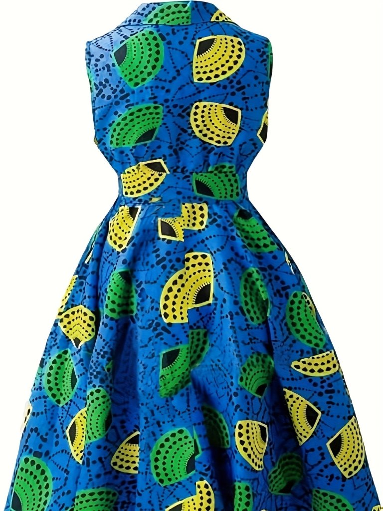 Plus Size Women's Fitted Waist Belt Dress – Flattering Elegant Curve - Enhancing Design - Free Delivery Worldwide only at Flexi Africa