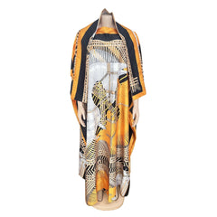 Printed Long Dress: Embrace Elegance and Culture - Free Delivery Worldwide only at Flexi Africa