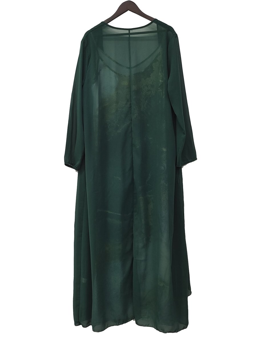 Printed V - 2PC- Women's Suspender Maxi Dress & Long Sleeve Cardigan - Free Delivery Worldwide only at Flexi Africa
