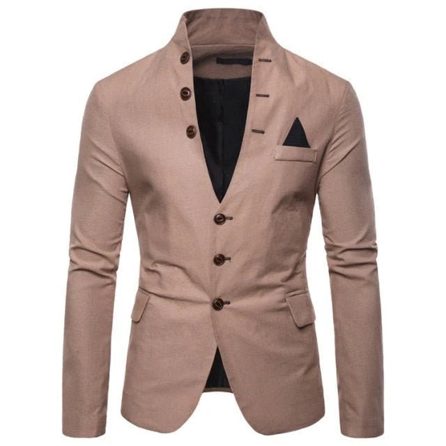 Sharp and Sophisticated: Men's Slim Fit White Blazer Coat for Business, Wedding, and Casual Events - Free Delivery Worldwide only at Flexi Africa