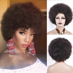 Short Afro Wigs Black Hair for Women Short Kinky Curly Wigs With Bangs - Free Delivery Worldwide only at Flexi Africa