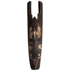 Solid Wood African Mask: Wall Hanging Woodcut Decoration for Bars and Restaurants - Free Delivery Worldwide only at Flexi Africa