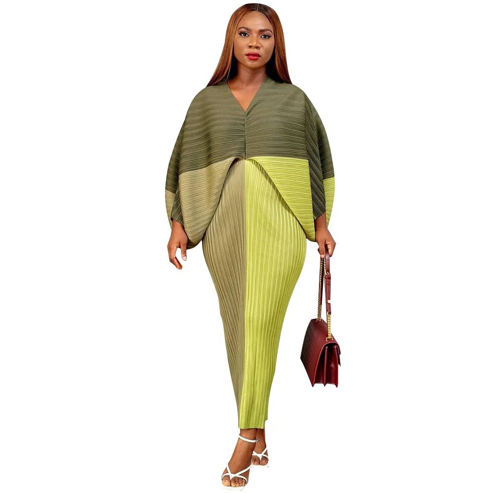 Spring Autumn African Dresses for Women - 3/4 Sleeve, Sexy V - Neck, Slim Fit, Office Lady Party Dress - Free Delivery Worldwide only at Flexi Africa