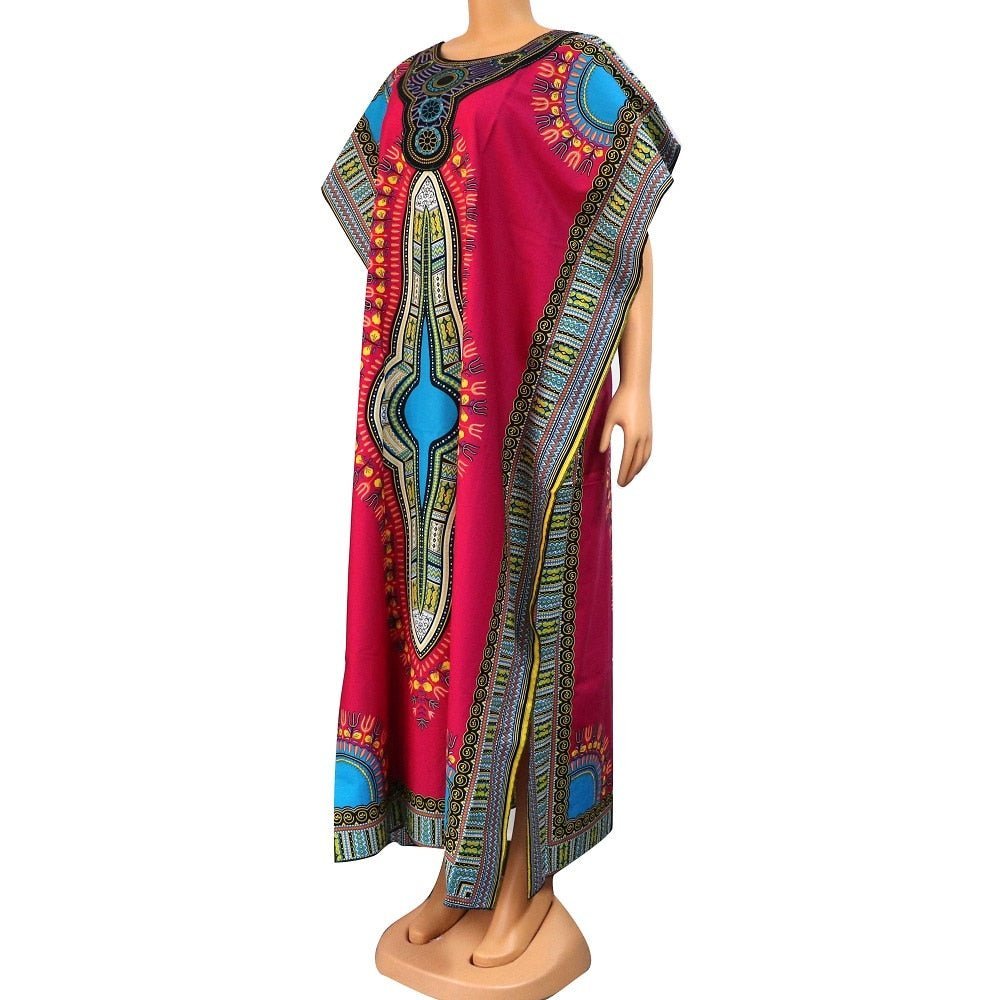 Dashikiage African Ladies Dress - 100% Cotton with Elegant African Print - Free Delivery Worldwide only at Flexi Africa