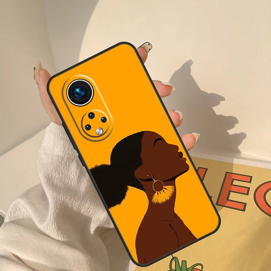 Stylish Black Girl Phone Case for Huawei - Free Delivery Worldwide only at Flexi Africa