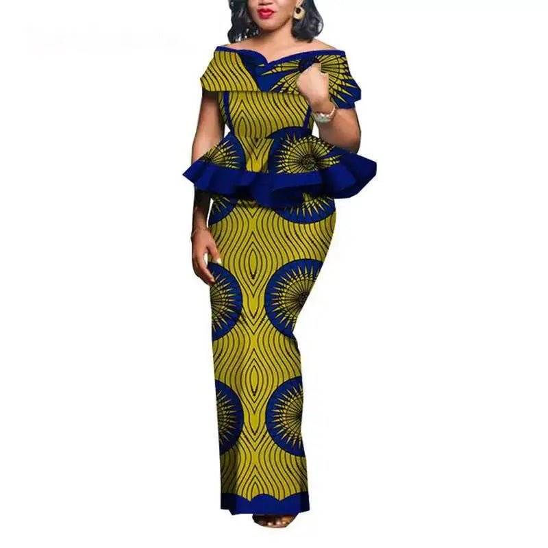 Traditional African 2PC Outfit – Dashiki Top and Skirt Set for Women - Free Delivery Worldwide only at Flexi Africa