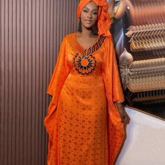 Traditional African Dashiki Ankara Gown for Women - Kaftan Abaya Maxi Dress - Free Delivery Worldwide only at Flexi Africa