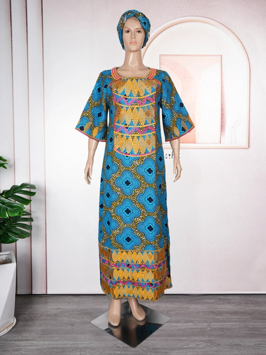 Traditional African Embroidered Dresses for Women: Perfect for Weddings and Special Occasions - Free Delivery Worldwide only