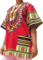 Unisex African Dashiki Cotton Shirt – Boho Hippie Festival Top, 60s 70s Retro Bohemian Style - Free Delivery Worldwide only at Flexi Africa