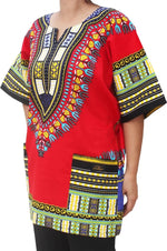 Unisex African Dashiki Cotton Shirt – Boho Hippie Festival Top, 60s 70s Retro Bohemian Style - Free Delivery Worldwide only at Flexi Africa