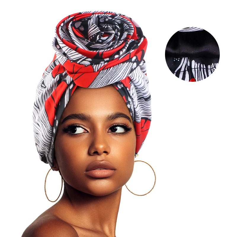 Buy a Woman African Satin Lined Turban Cap Big Flower Hat Floral Headscarf Ladies Beanies for only $3.22 at Flexi Africa!