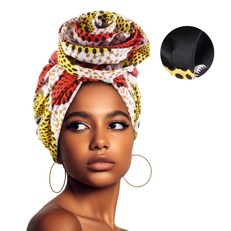 Buy a Woman African Satin Lined Turban Cap Big Flower Hat Floral Headscarf Ladies Beanies for only $3.22 at Flexi Africa!