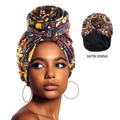 Buy a Woman African Satin Lined Turban Cap Big Flower Hat Floral Headscarf Ladies Beanies for only $3.22 at Flexi Africa!