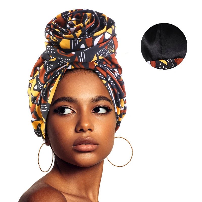 Buy a Woman African Satin Lined Turban Cap Big Flower Hat Floral Headscarf Ladies Beanies for only $3.22 at Flexi Africa!