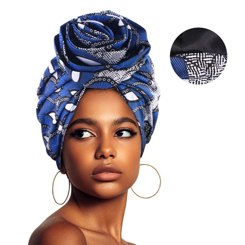 Buy a Woman African Satin Lined Turban Cap Big Flower Hat Floral Headscarf Ladies Beanies for only $3.22 at Flexi Africa!