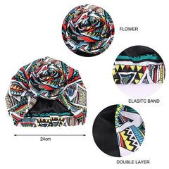 Buy a Woman African Satin Lined Turban Cap Big Flower Hat Floral Headscarf Ladies Beanies for only $3.22 at Flexi Africa!