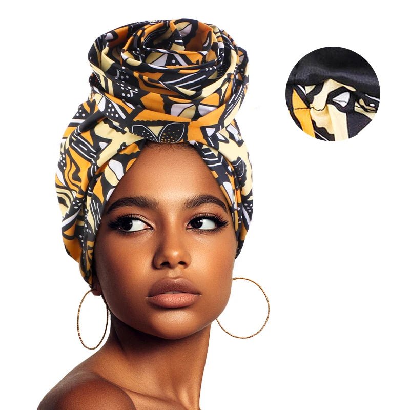 Buy a Woman African Satin Lined Turban Cap Big Flower Hat Floral Headscarf Ladies Beanies for only $3.22 at Flexi Africa!