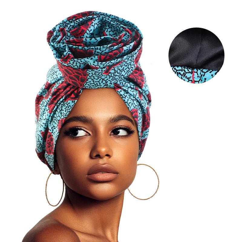 Buy a Woman African Satin Lined Turban Cap Big Flower Hat Floral Headscarf Ladies Beanies for only $3.22 at Flexi Africa!