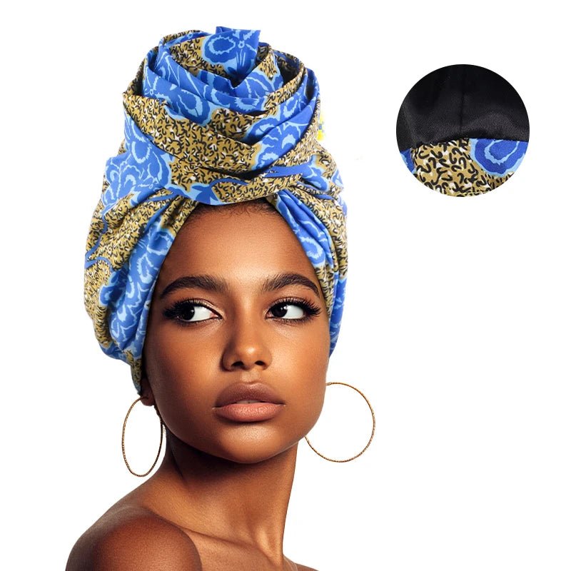 Buy a Woman African Satin Lined Turban Cap Big Flower Hat Floral Headscarf Ladies Beanies for only $3.22 at Flexi Africa!
