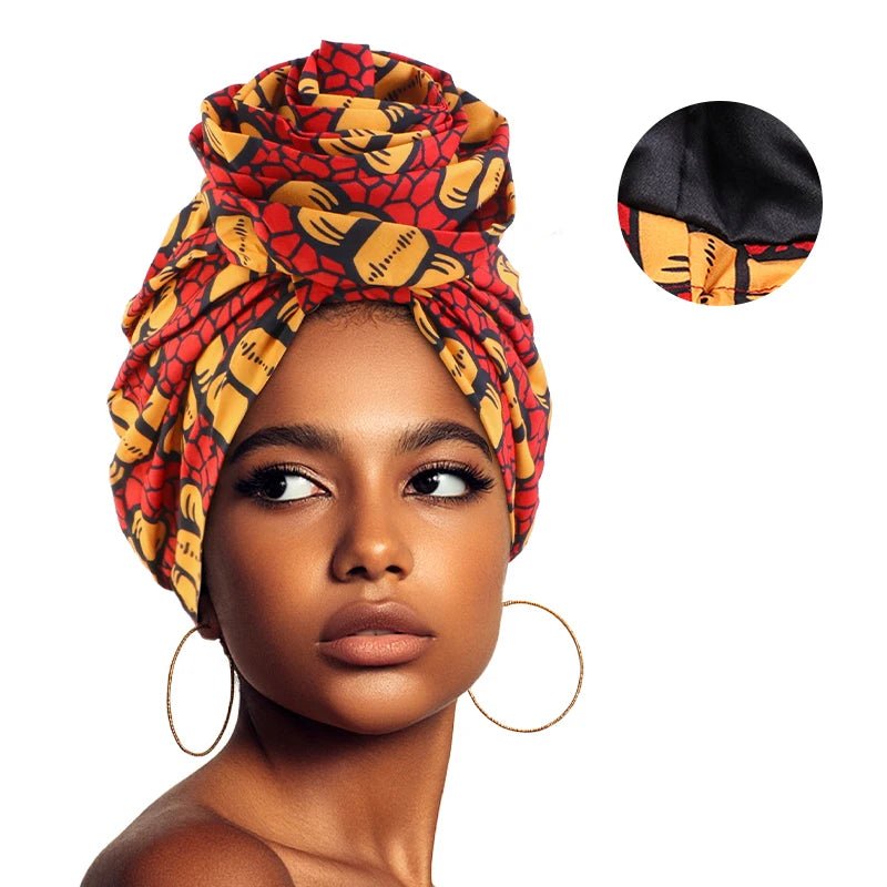 Buy a Woman African Satin Lined Turban Cap Big Flower Hat Floral Headscarf Ladies Beanies for only $3.22 at Flexi Africa!