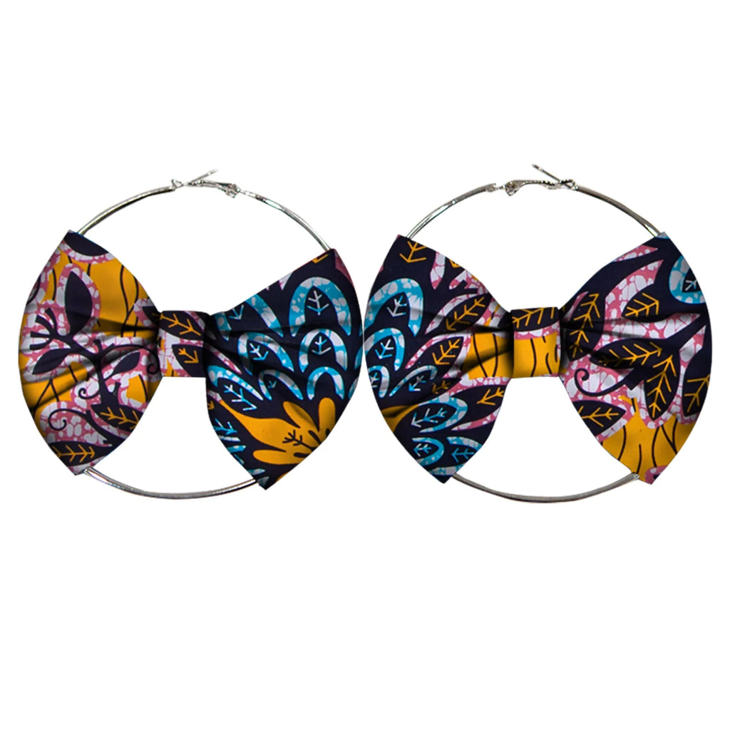 Women’s African Fashion Earrings – Handmade Circle Statement Accessories - Free Delivery Worldwide only at Flexi Africa