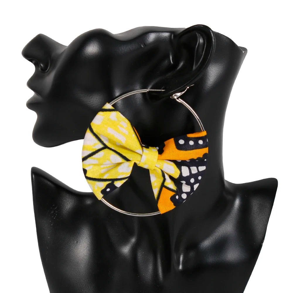 Women’s African Fashion Earrings – Handmade Circle Statement Accessories - Free Delivery Worldwide only at Flexi Africa