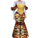 Women’s African Plus Size Evening Dress – Luxury Ankara Lace Mermaid Gown for Wedding & Party - Free Delivery Worldwide only at Flexi Africa