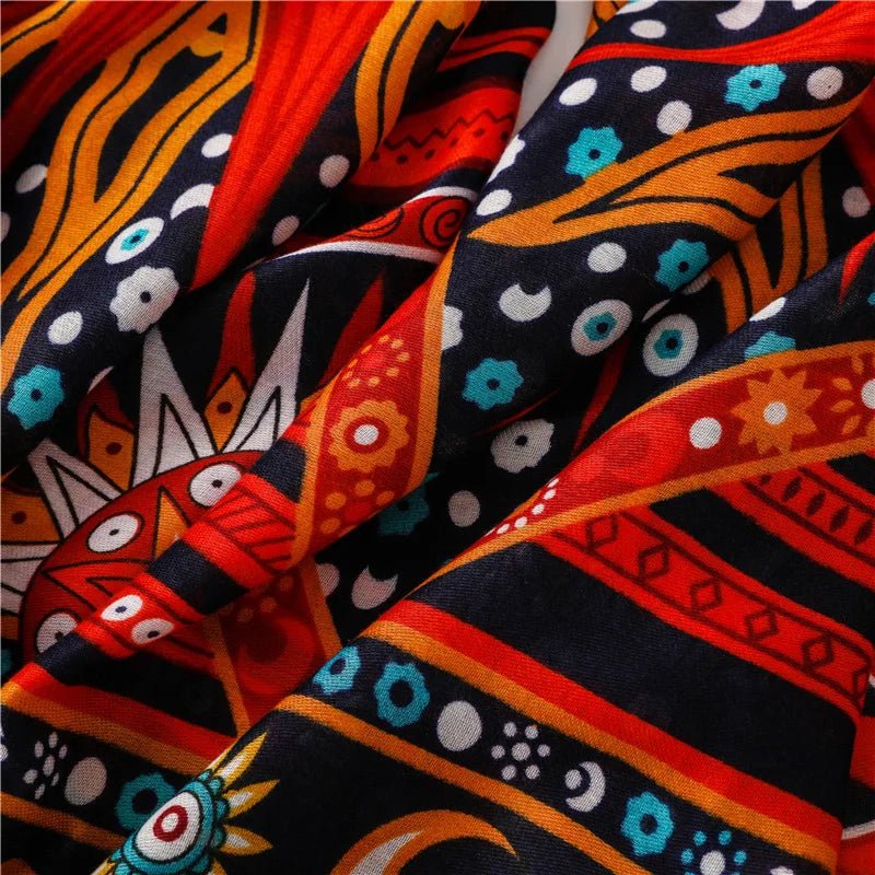 Women’s African Print Viscose Shawl – Floral Tassel Winter Scarf, Hijab & Wrap - Free Delivery Worldwide only at Flexi Africa