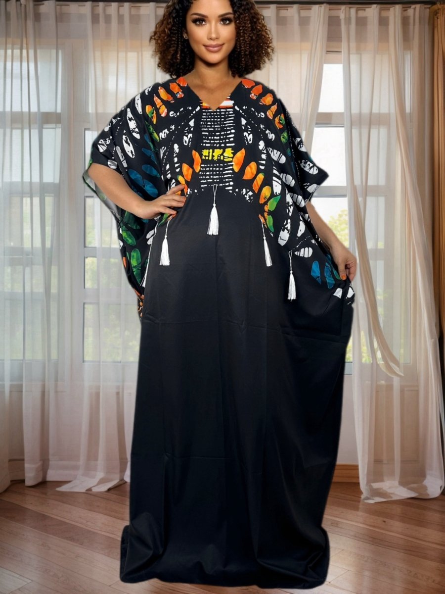 Women's African Style Maxi Dress – Loose Fit, Oversized Traditional Design - Free Delivery Worldwide only at Flexi Africa
