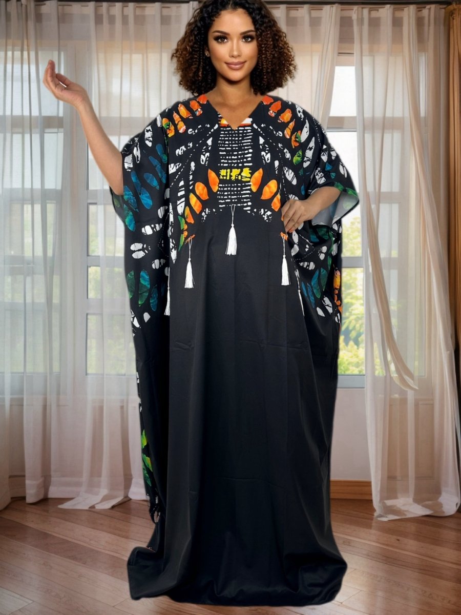 Women's African Style Maxi Dress – Loose Fit, Oversized Traditional Design - Free Delivery Worldwide only at Flexi Africa