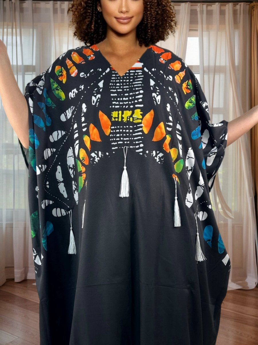 Women's African Style Maxi Dress – Loose Fit, Oversized Traditional Design - Free Delivery Worldwide only at Flexi Africa