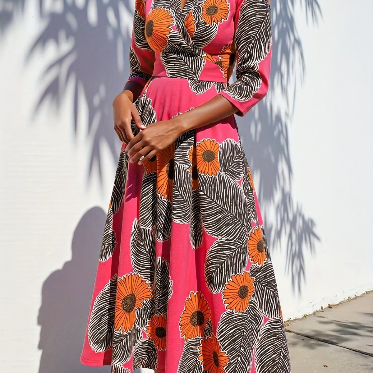 Women's Dress Vacation Short Sleeve Printed Dress - Free Delivery Worldwide only at Flexi Africa