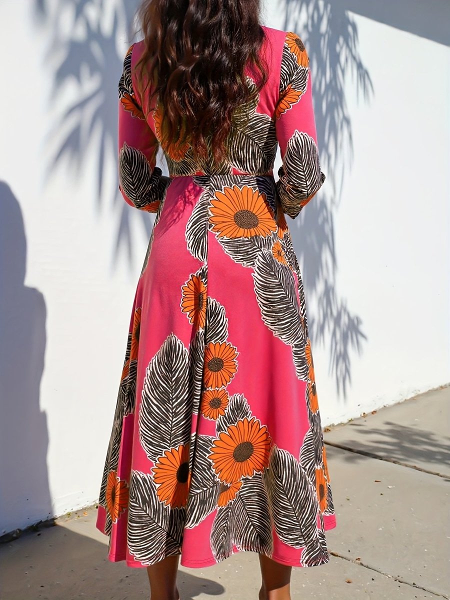 Women's Dress Vacation Short Sleeve Printed Dress - Free Delivery Worldwide only at Flexi Africa