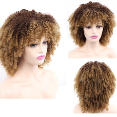 Women's Synthetic Hair for Girls Afro Kinky Curly Wigs With Bangs - Free Delivery Worldwide only at Flexi Africa