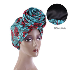 African Print Stretch Bandana Head Wrap Floral Ankara Dashiki Women - Free Delivery Worldwide only at Flexi Africa